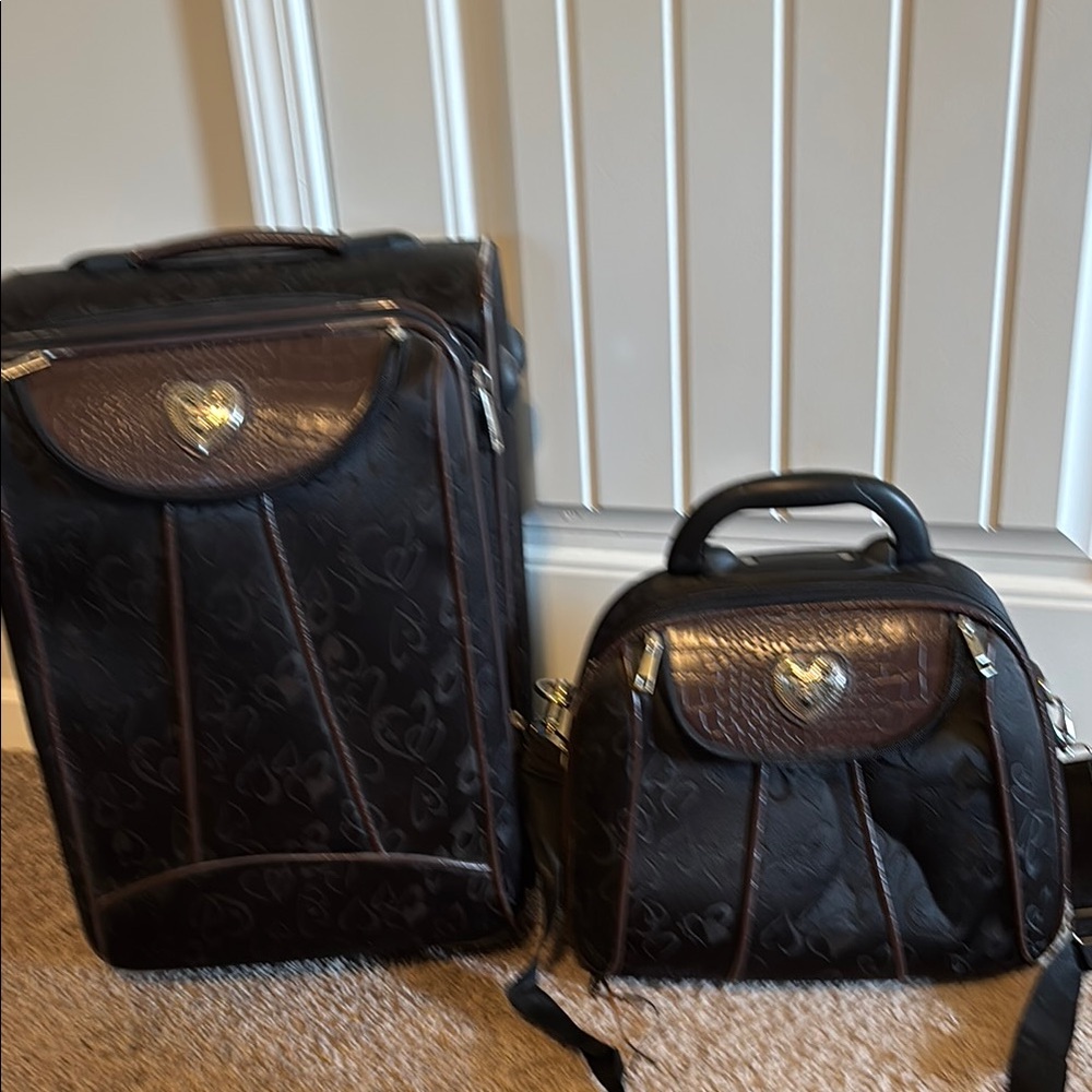 Brighton Black and Brown Quilted Travel Bags